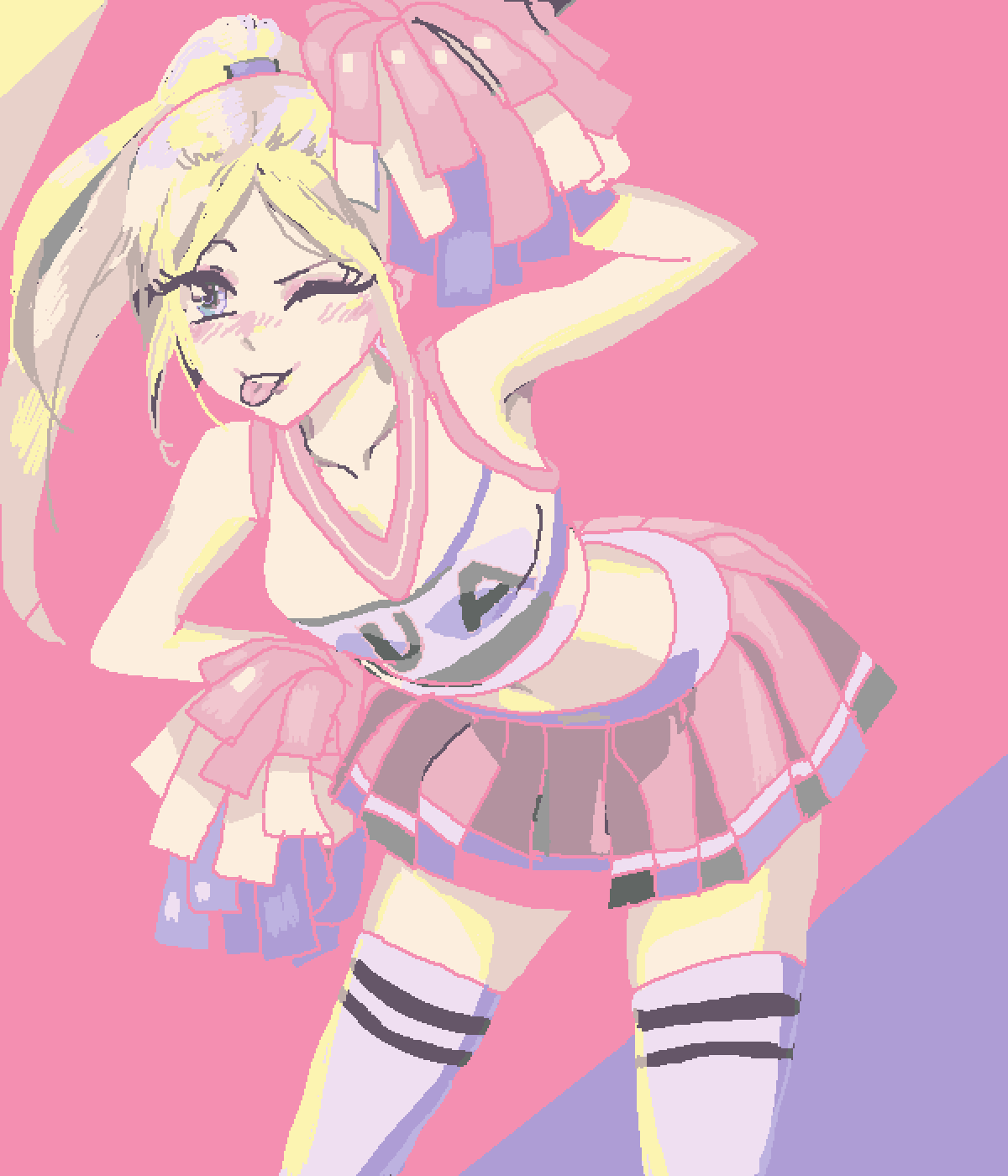 Pixilart cheerleader base edit by EllasAnime