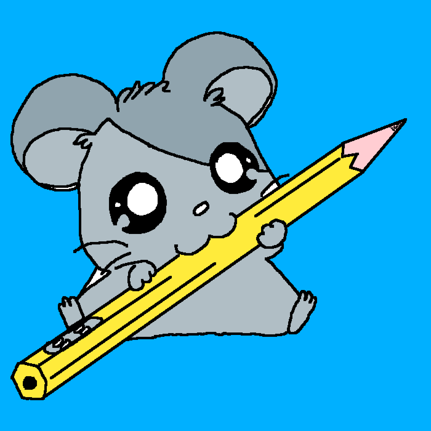 Pixilart Mouse Holding Pencil By Snowflake1880