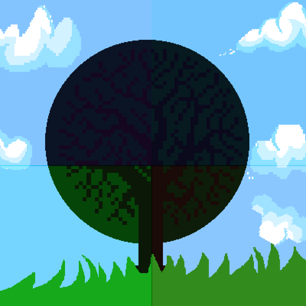 Pixilart Four Color Tree by Mentalygay