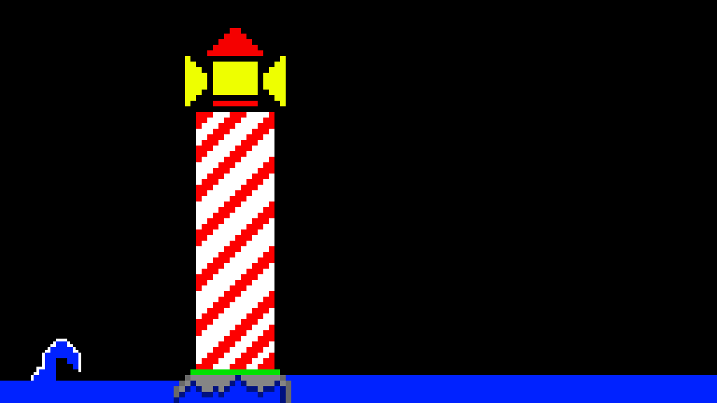Pixilart Lighthouse Nighttime Gif by Flash2017
