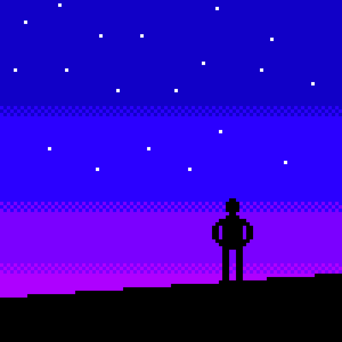 Aesthetic Man looking at the sunset by SuperBKing101