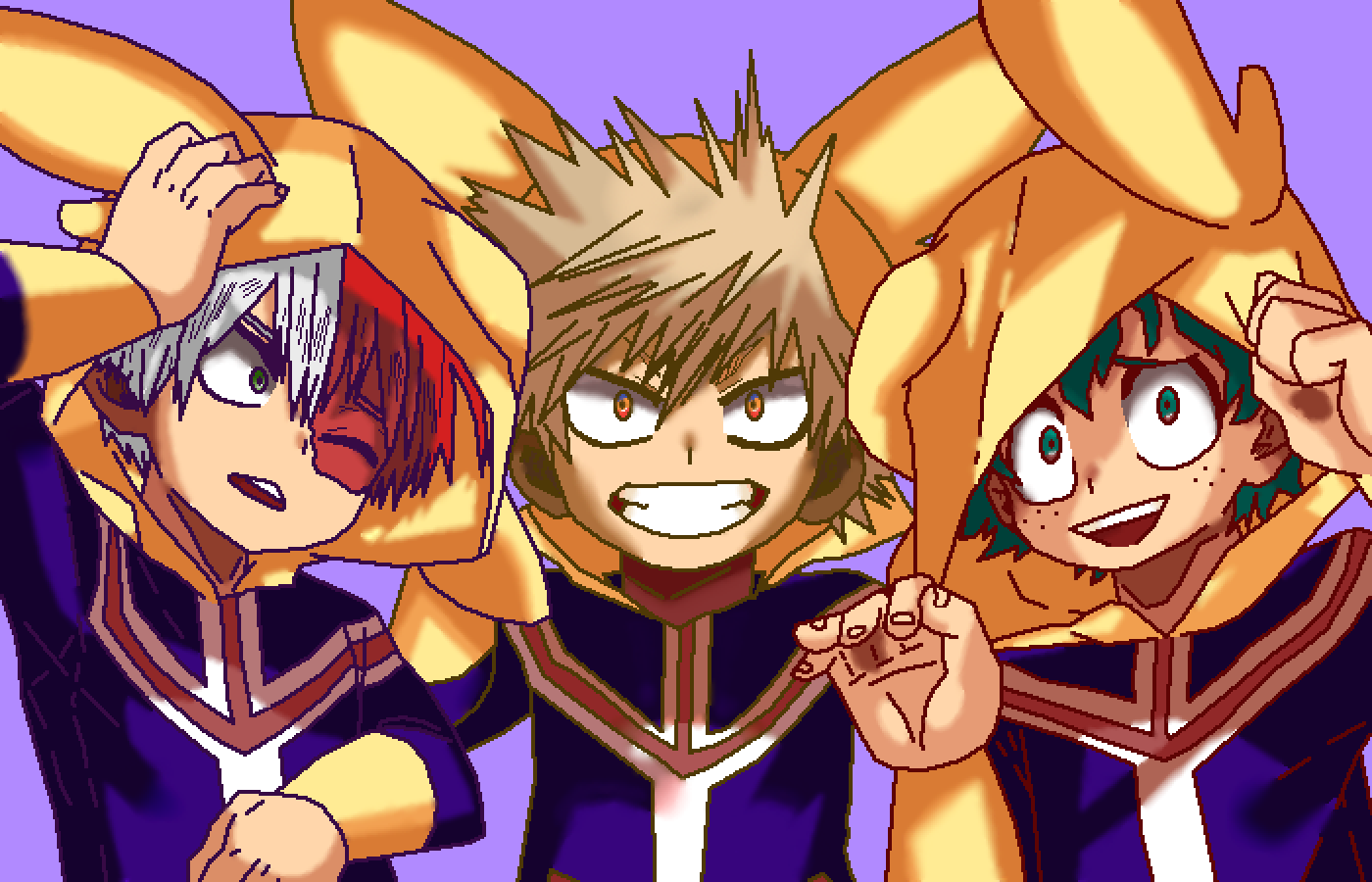 Pixilart - Deku kacchan todoroki by Alcarachy222