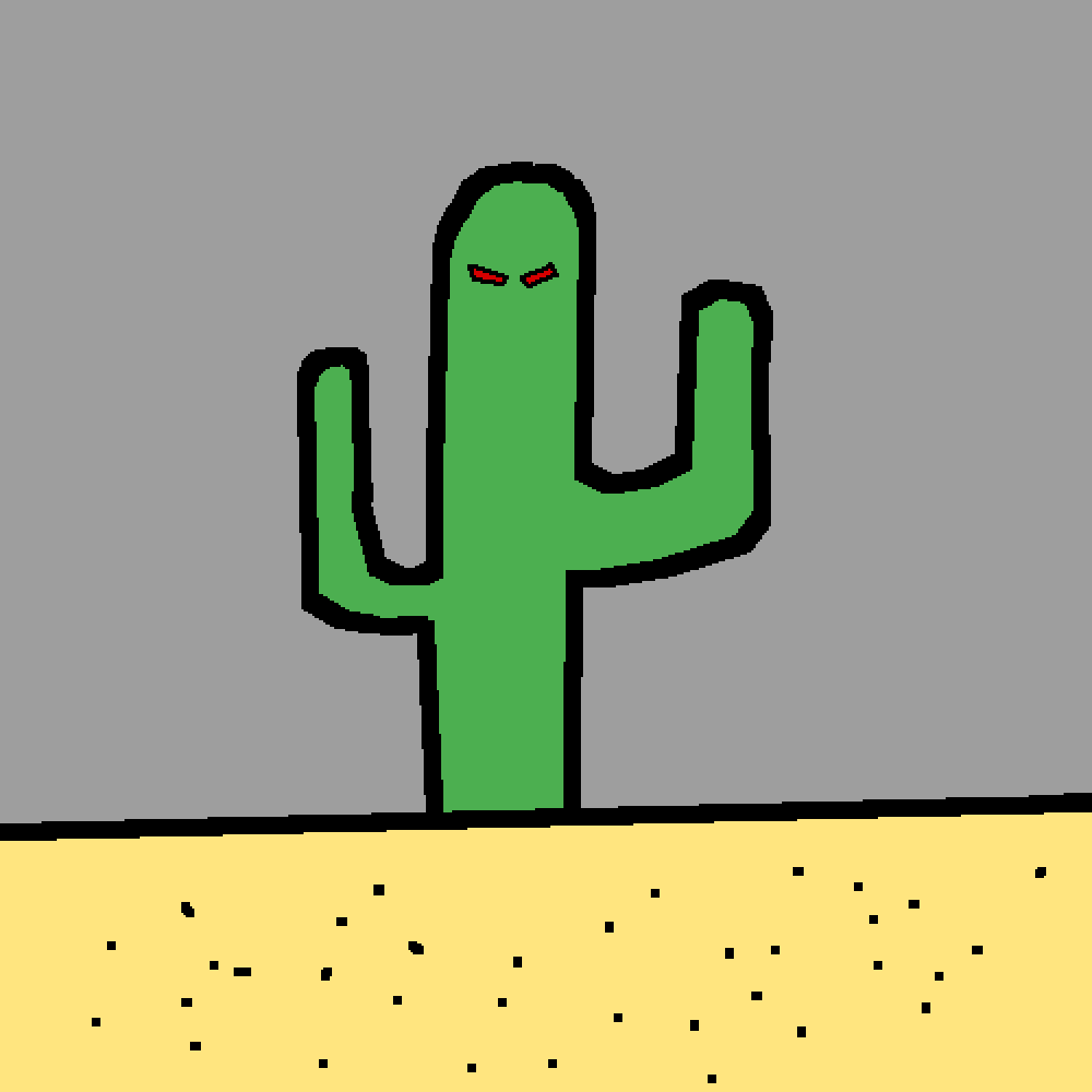 Pixilart - Evil cactus by ghasti