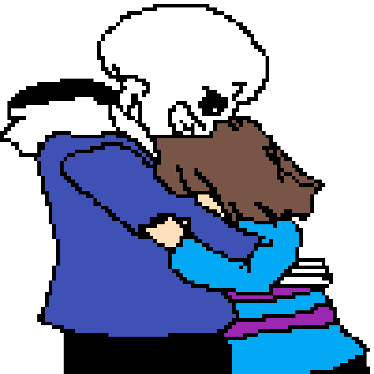 Pixilart Cute Sans And Frisk Sketch By Animefan