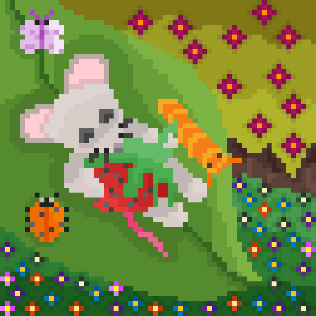 Pixilart Mouse With A Strawberry By Mhmjurassic777