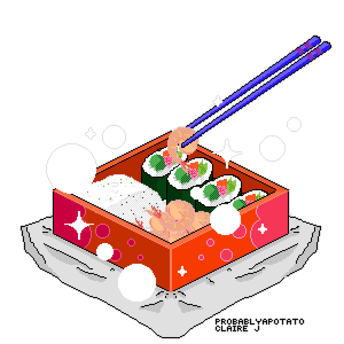 pixilart sushi box by claire pixilart sushi box by claire