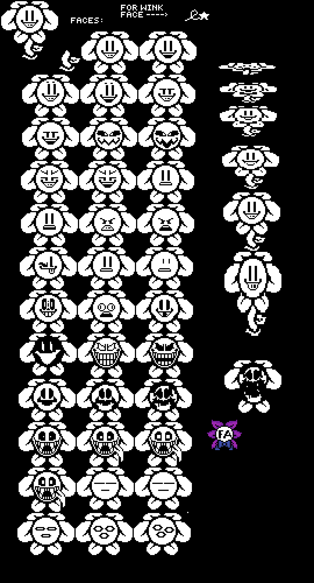 Pixilart - flowey sprite sheet by GlitterGlue