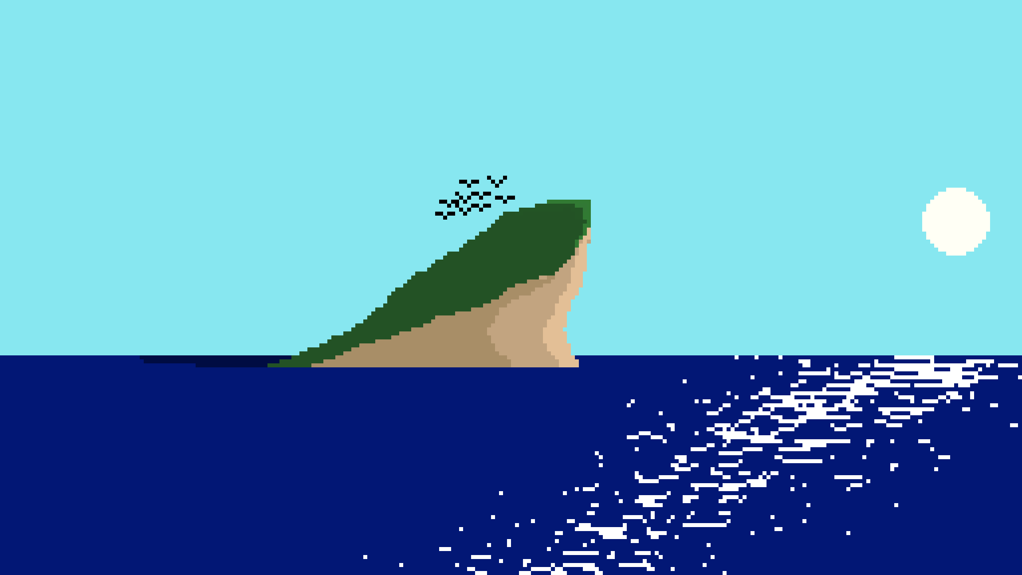 Pixilart - Ocean land by Cheddarran
