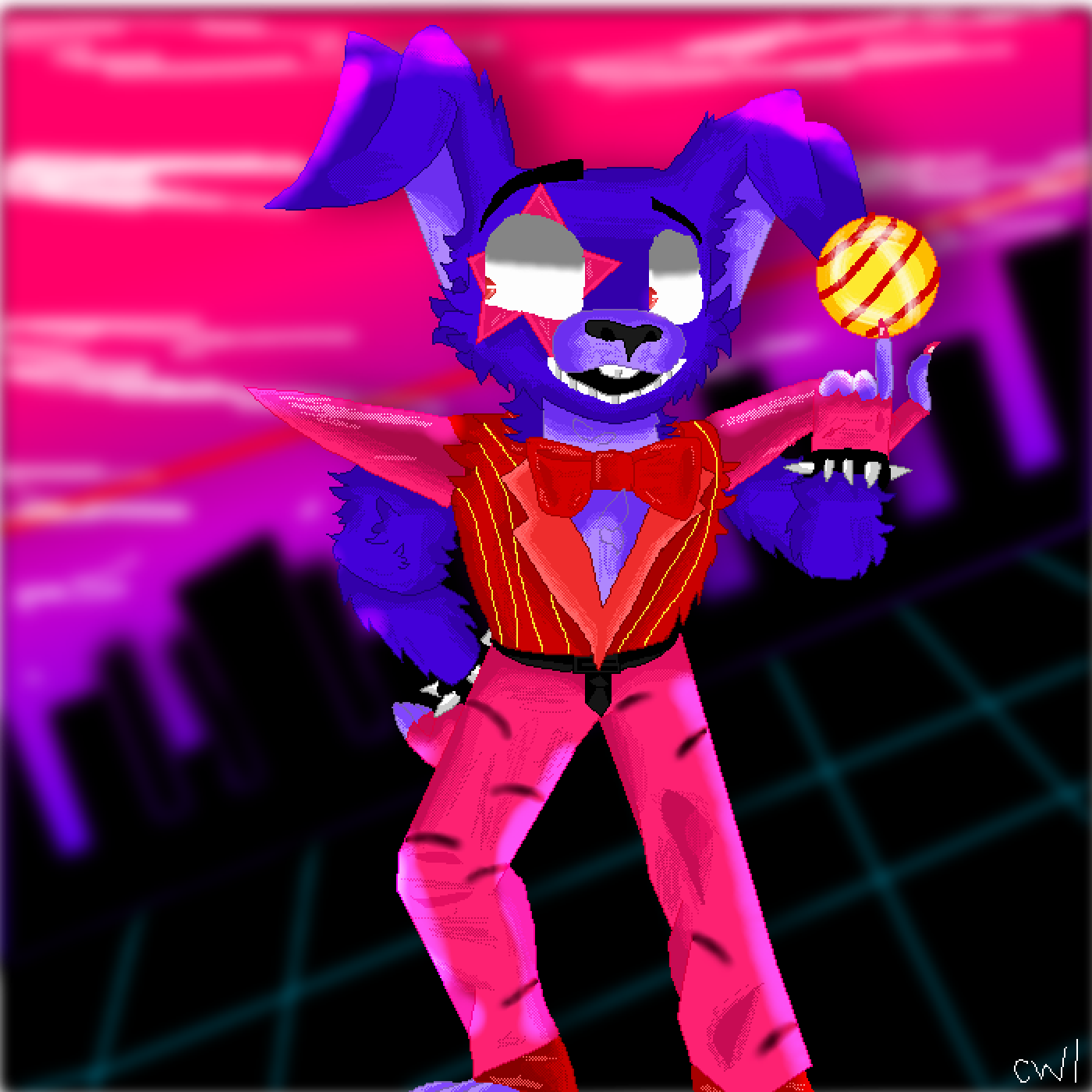 Pixilart - Glamrock Bonnie by Crystalwater1