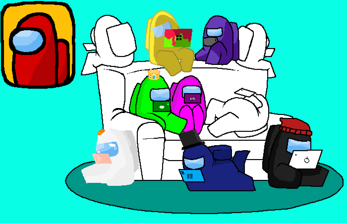 Editing MORE AMONG US Free online pixel art drawing tool Pixilart