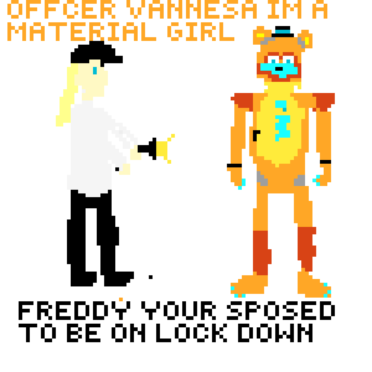 Pixilart MATERIAL GIRL by FnafFan13