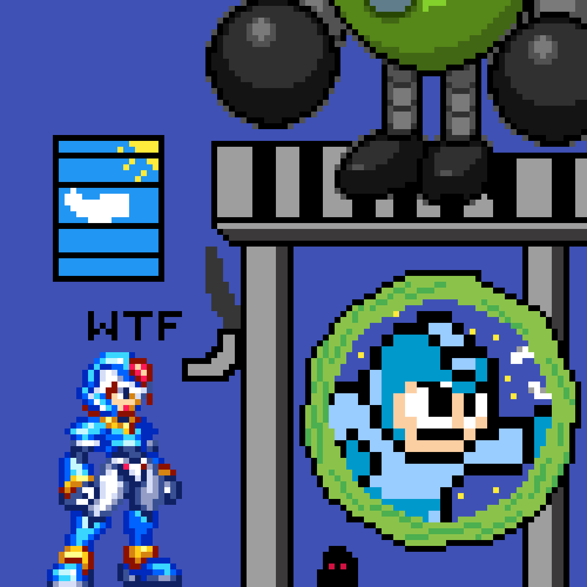 megaman and megaman? by isaacdragons666