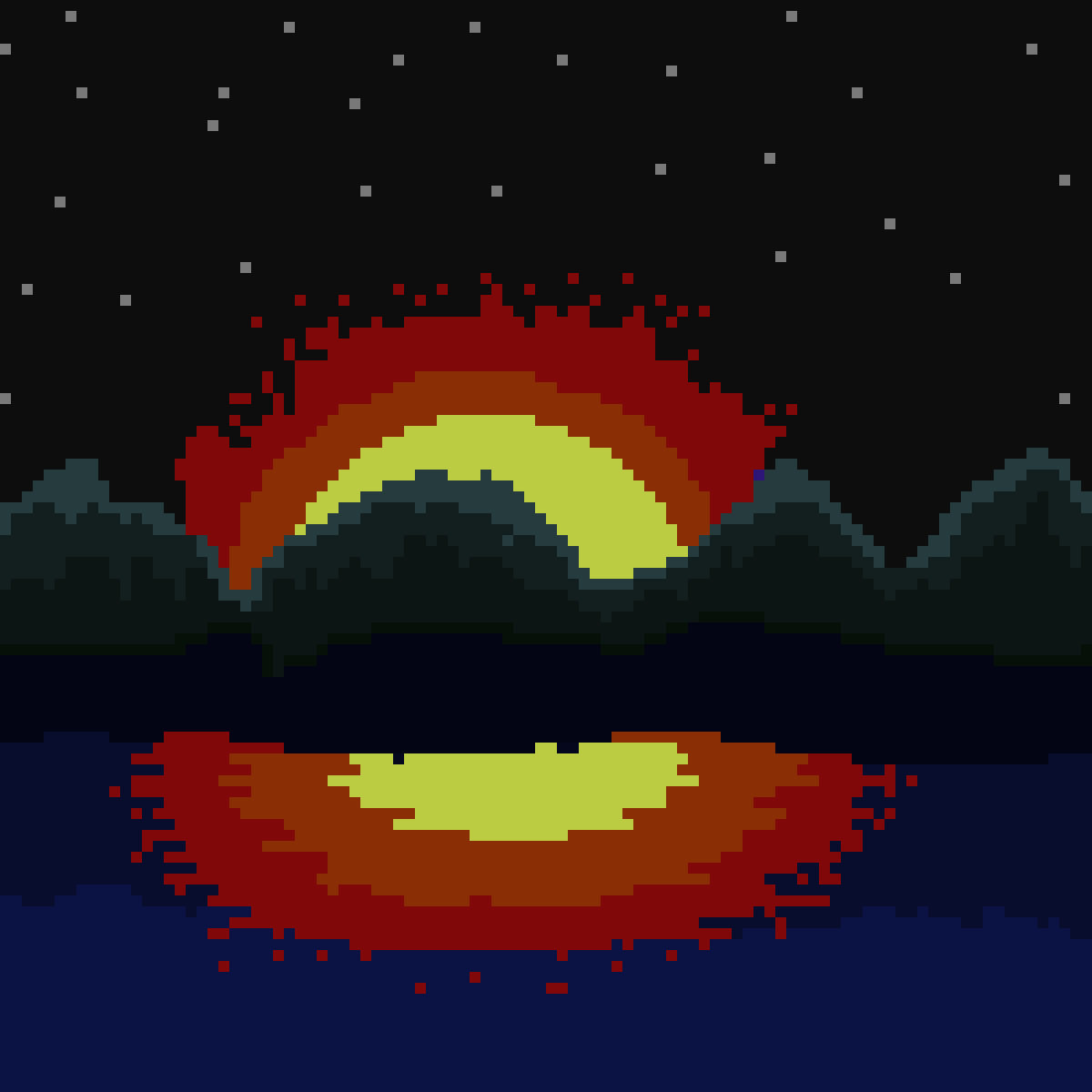 Pixilart Sunset Mountain Constructive Criticism Please C By Jcoeman