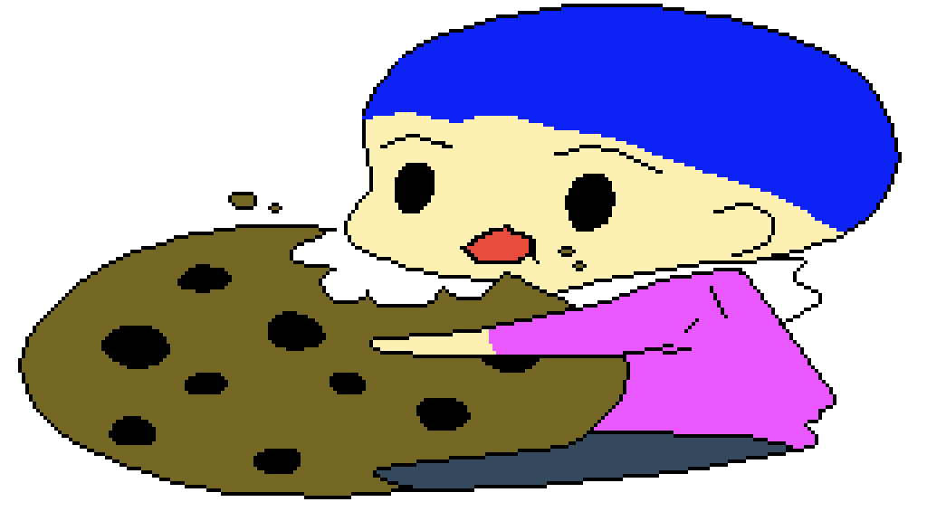 Editing Pink Dude Is Eating A Cookie Gif Free Online Pixel Art 