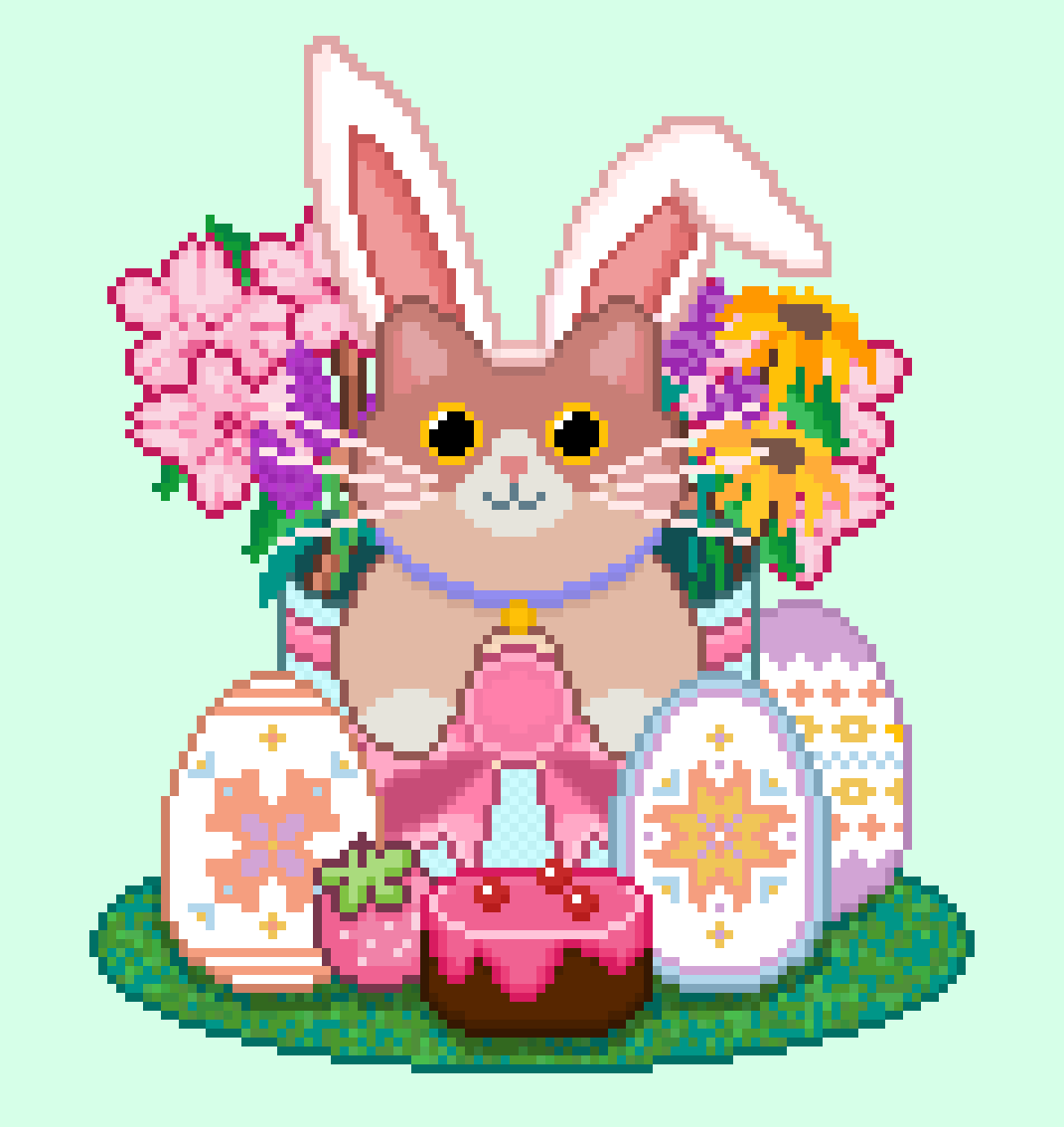 Pixilart Easter Cat by CurryBoy