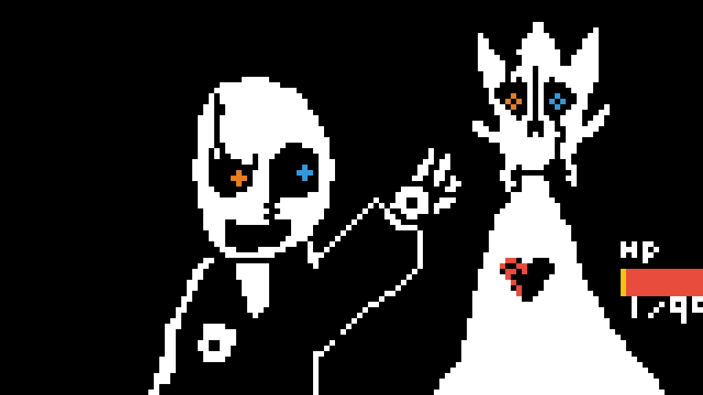 Pixilart - Chara vs Gaster by Anonymous