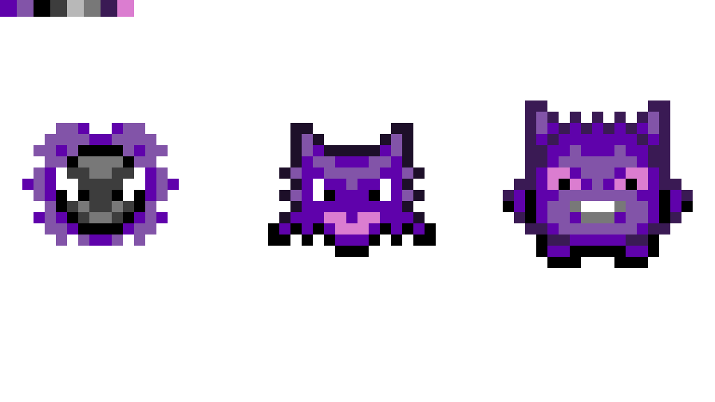 Pixilart - Gengar Pokemon Pixel Art by SethInAtor