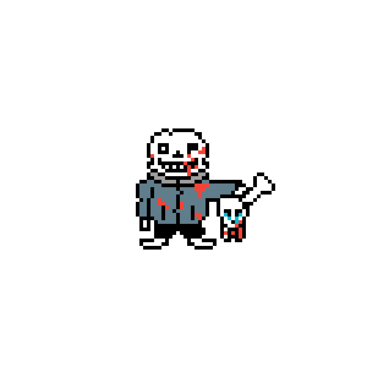 Pixilart - Sans Sprite Pixel Art by Anonymous