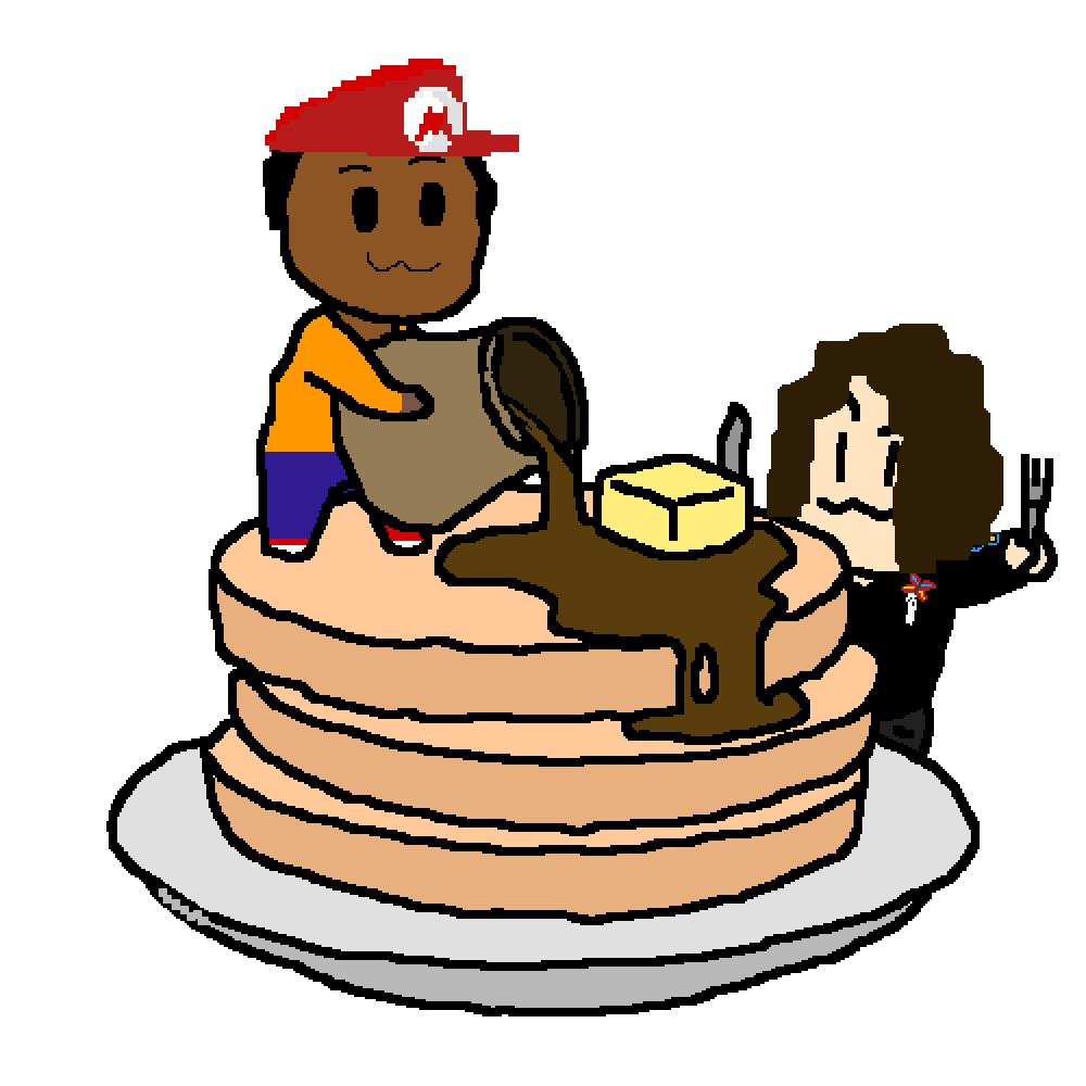 Pixilart super mario pancake level by blackending