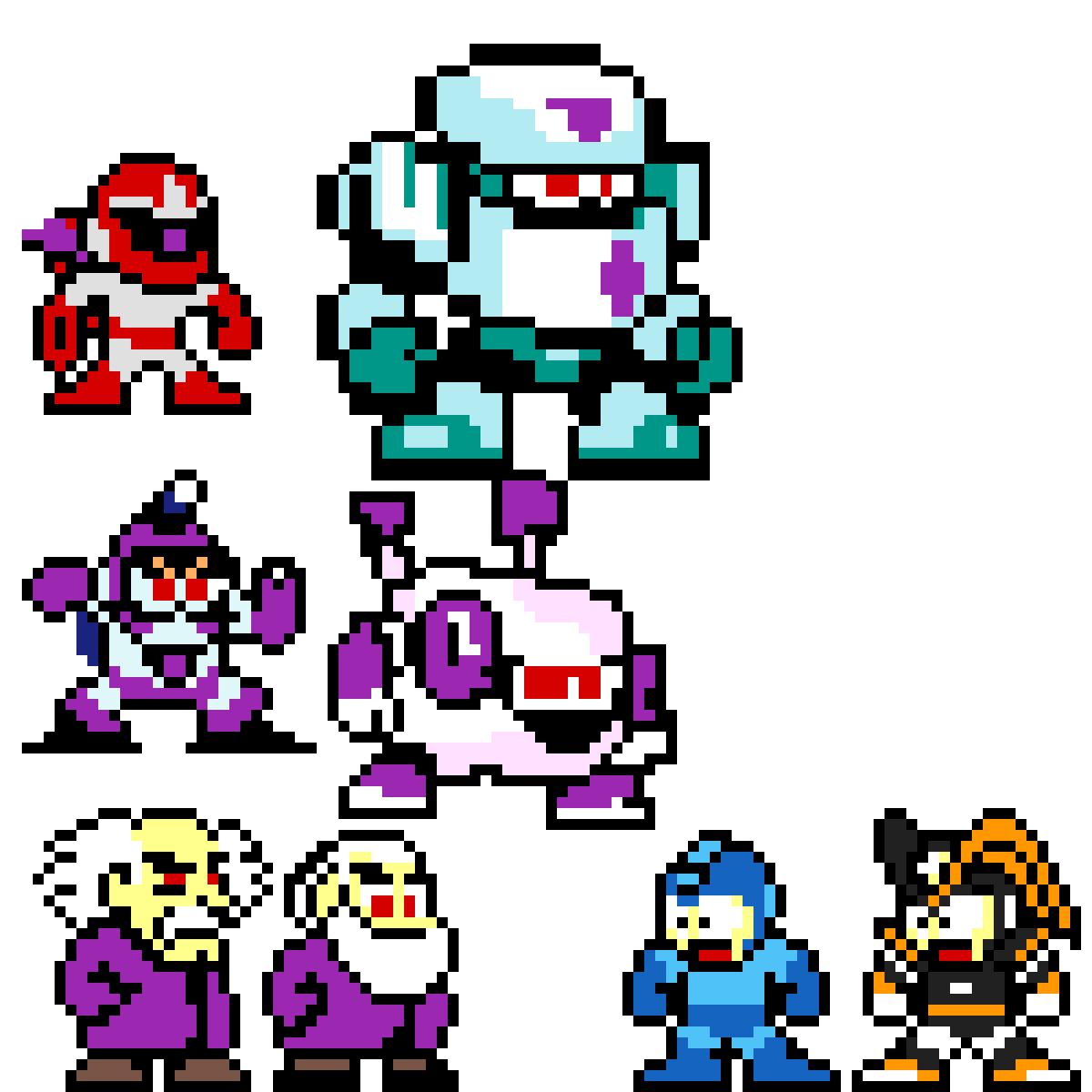 Pixilart Mega Man and Bass VS by Makkusu