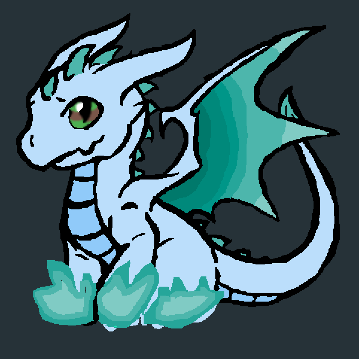 Pixilart - Baby Dragon by laylrwells, image size:1200x1200