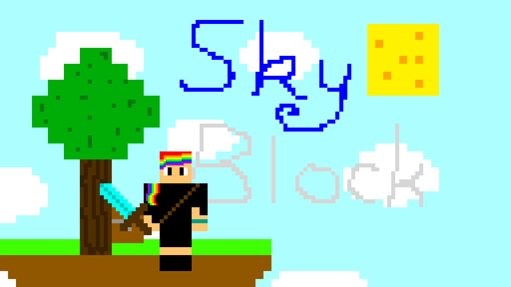 Editing Skyblock thumbnail - Free online pixel art drawing tool - Pixilart