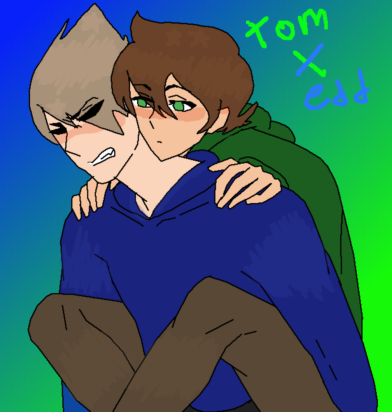 Pixilart Tom x edd by Rin1010boiUwU