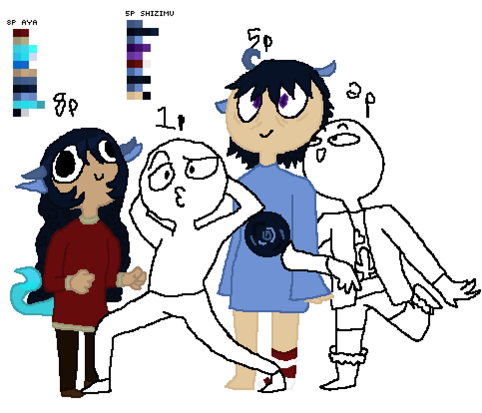 Aya, Dax, Shimizu, and Dorai (WIP) by IlikeYoutube1