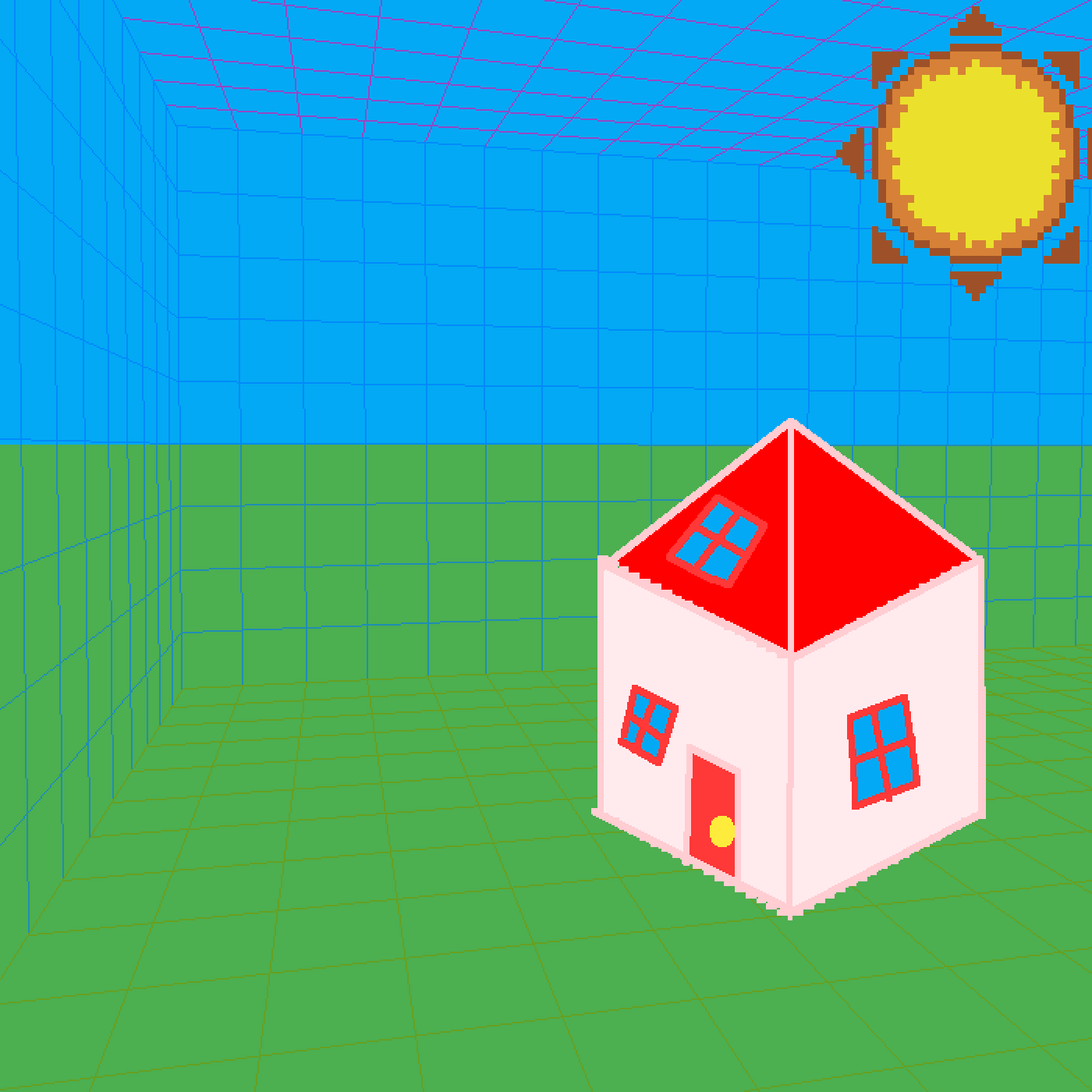Editing 3D House - Free online pixel art drawing tool - Pixilart