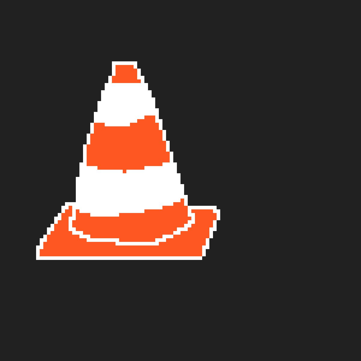 Pixilart traffic cone by Cpierat
