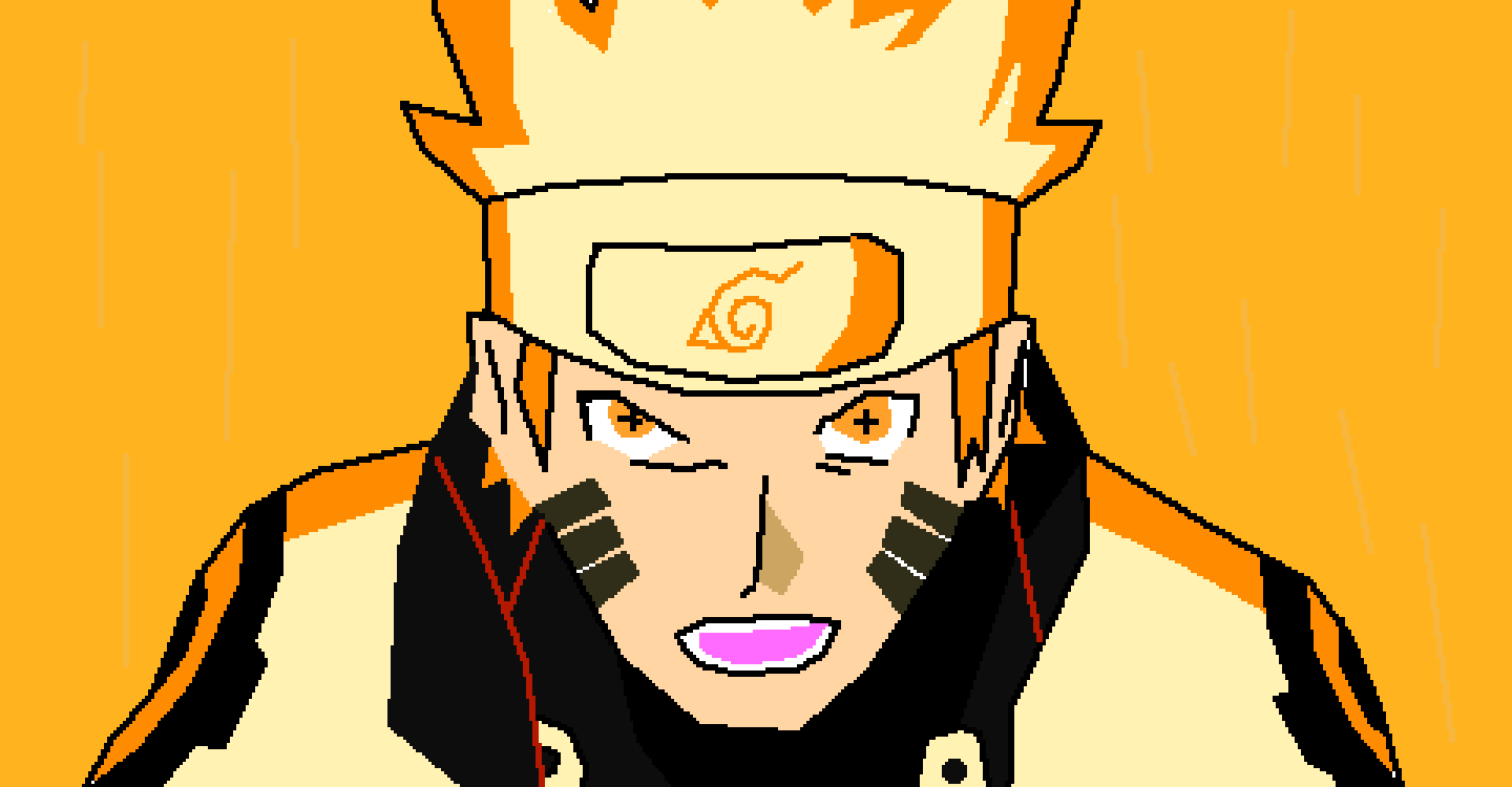 Pixilart - Naruto tailed beast mode by Int3ritus, image size:1440x750