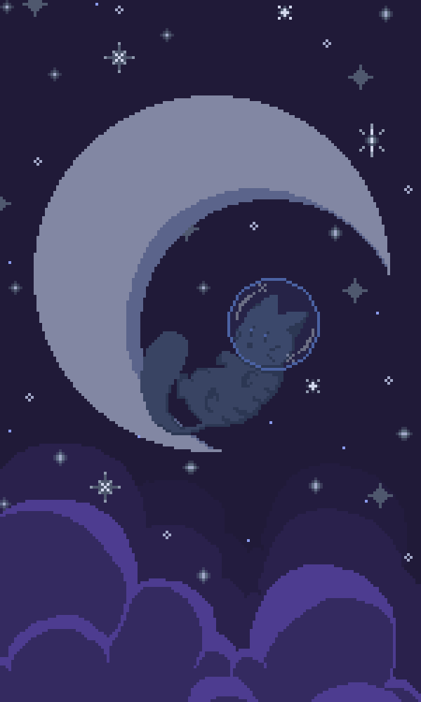 Pixilart Space Kitty by Mandii