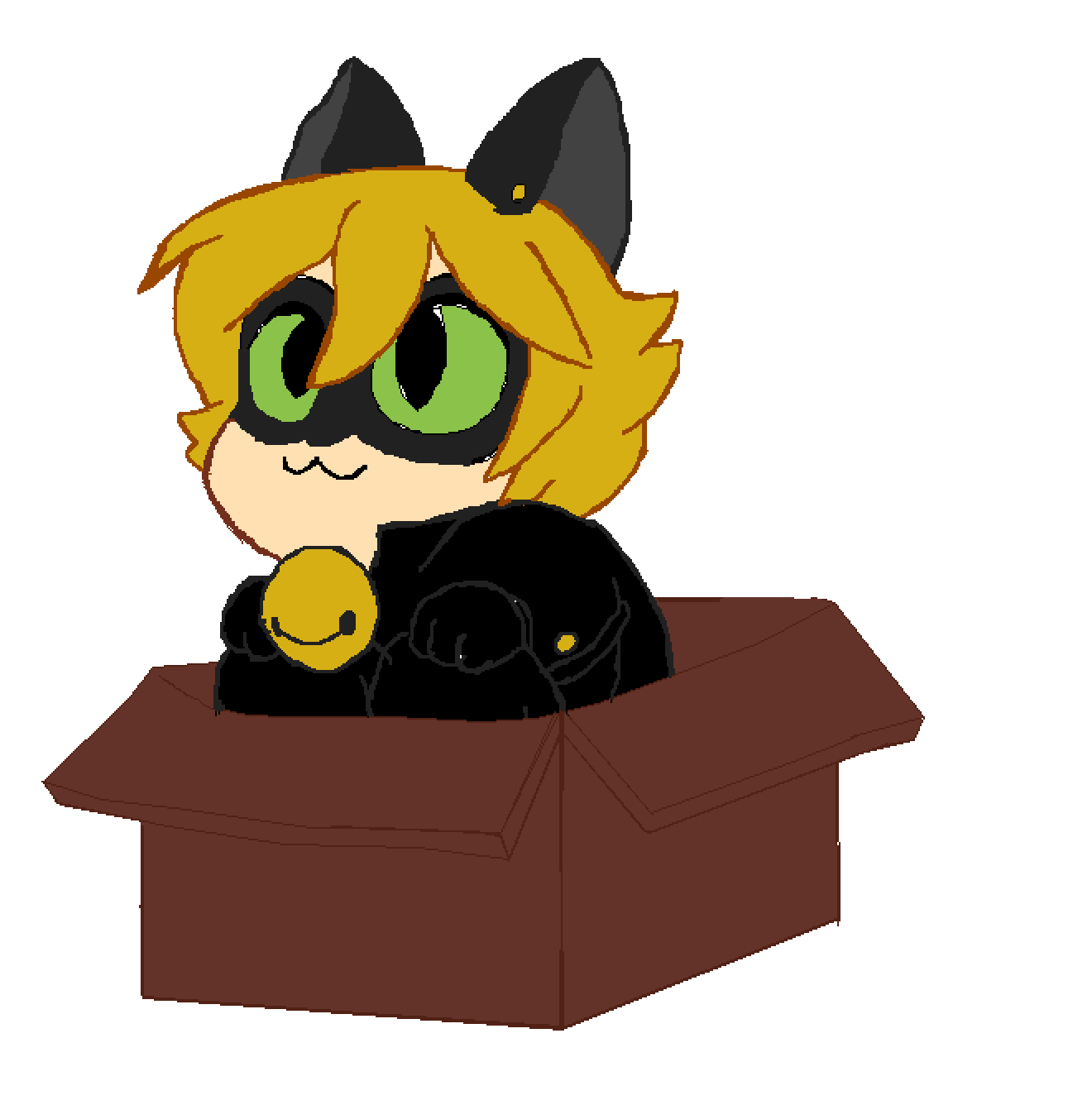 Pixilart Cute Cat Noir By Chof