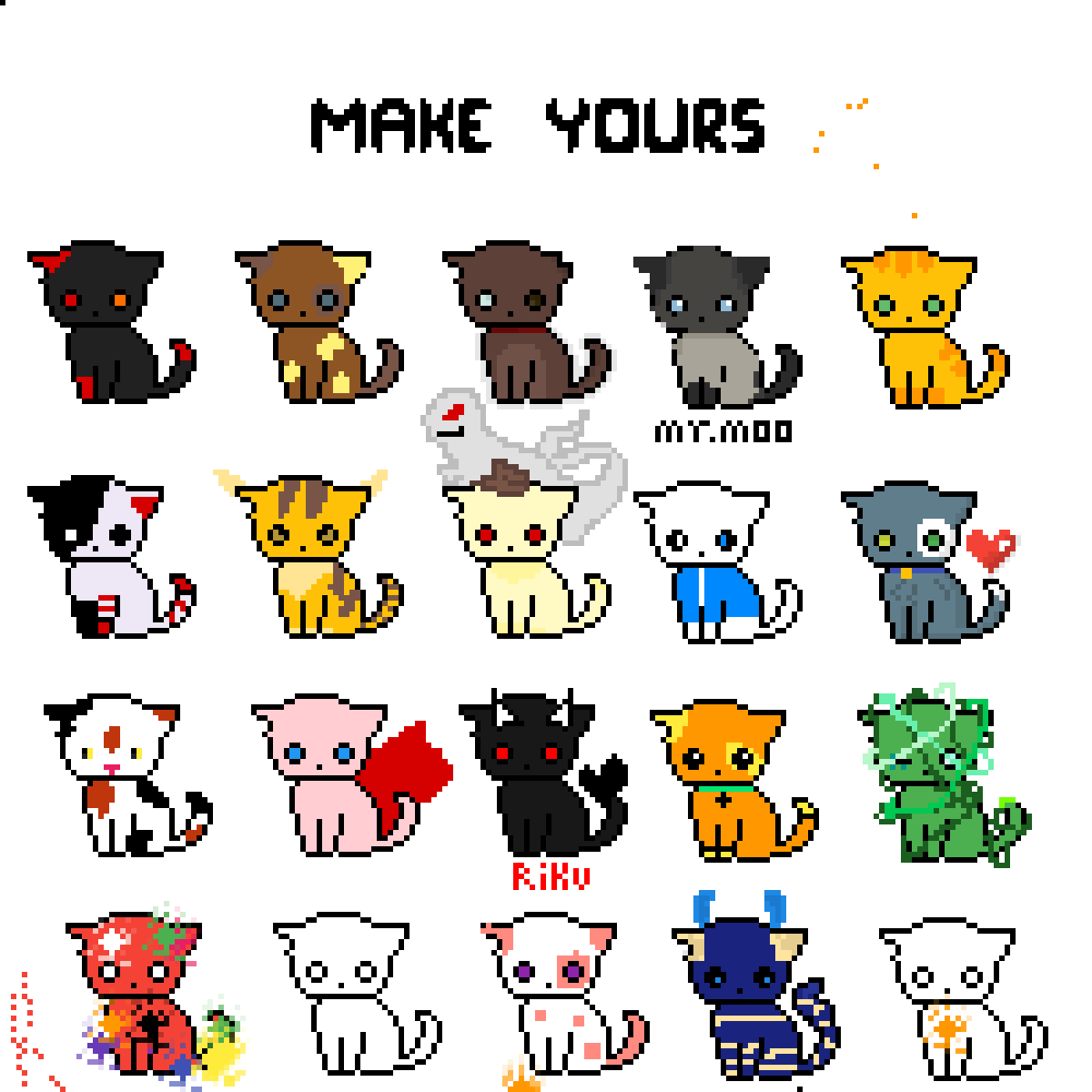 Editing Make your own cat Free online pixel art drawing tool Pixilart