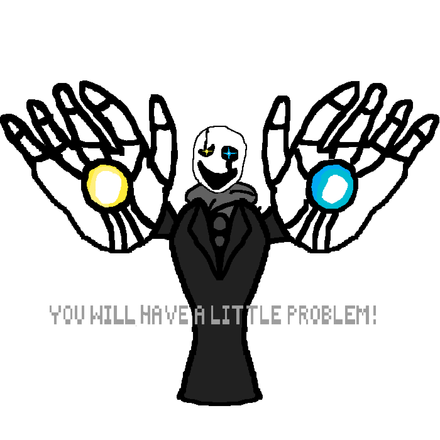 Pixilart - W D Gaster by KellanTheMelon, image size:1400x1400