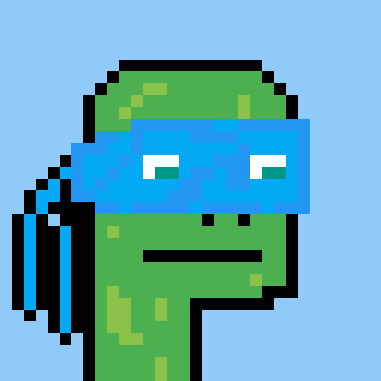 Pixilart - Turtle Ninja Blue by DracoBay
