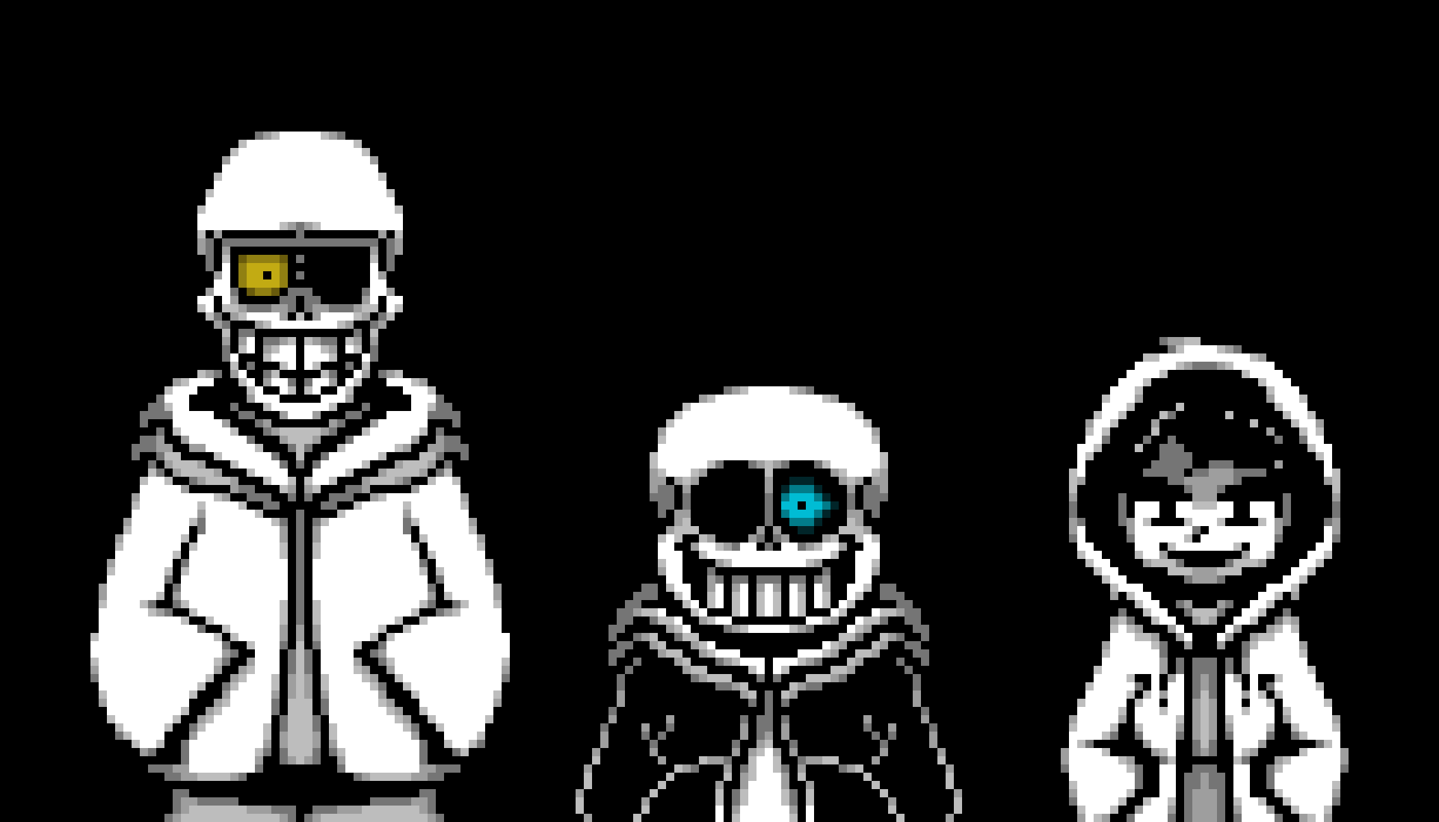 Pixilart - Bad Time Trio by Gray-scale
