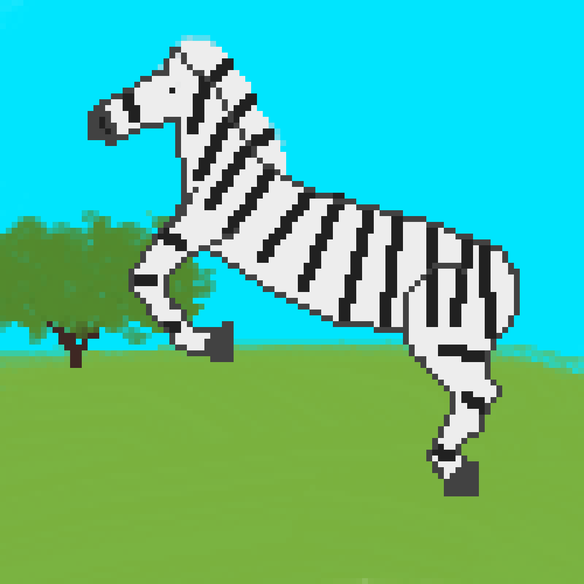 Pixilart Zebra by BreeBerry