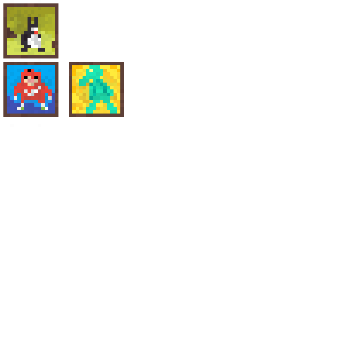 Pixilart - Minecraft meme paintings (wip) by CubiepigDraws