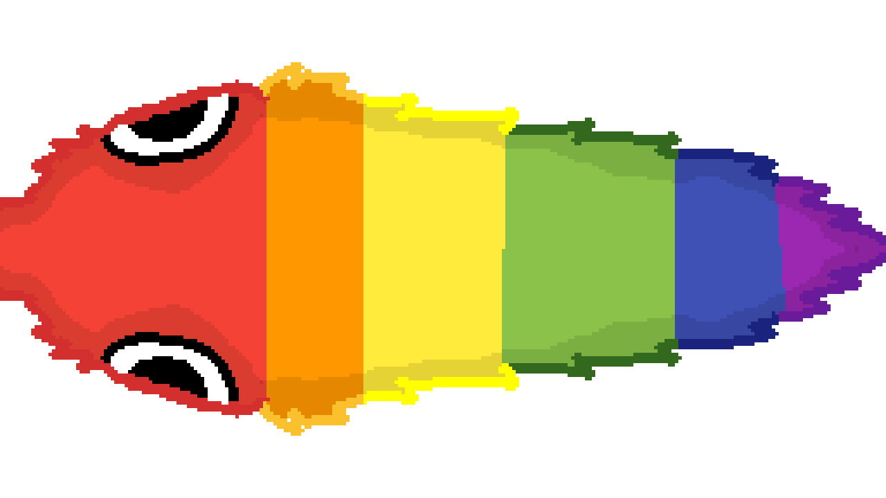 Editing rainbow worm on a string - Free online pixel art drawing tool ...