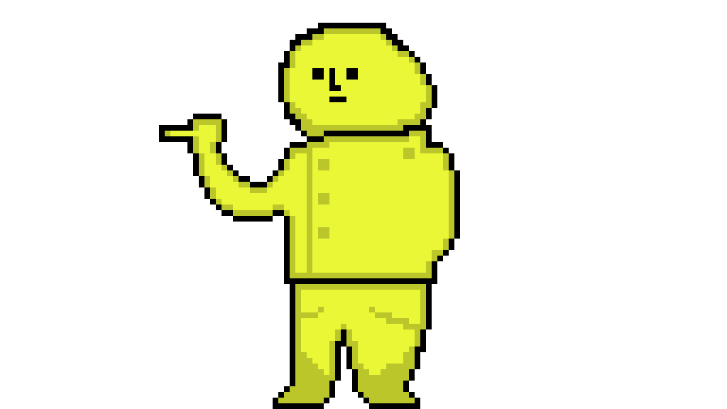 Pixilart yellow man by genericSteven