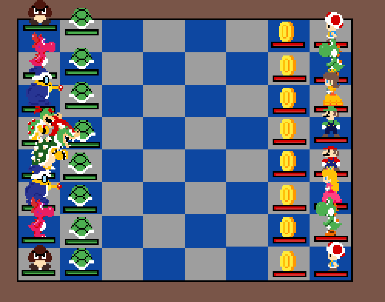 Pixilart SUPER MARIO CHESS by ColinthePurpBro