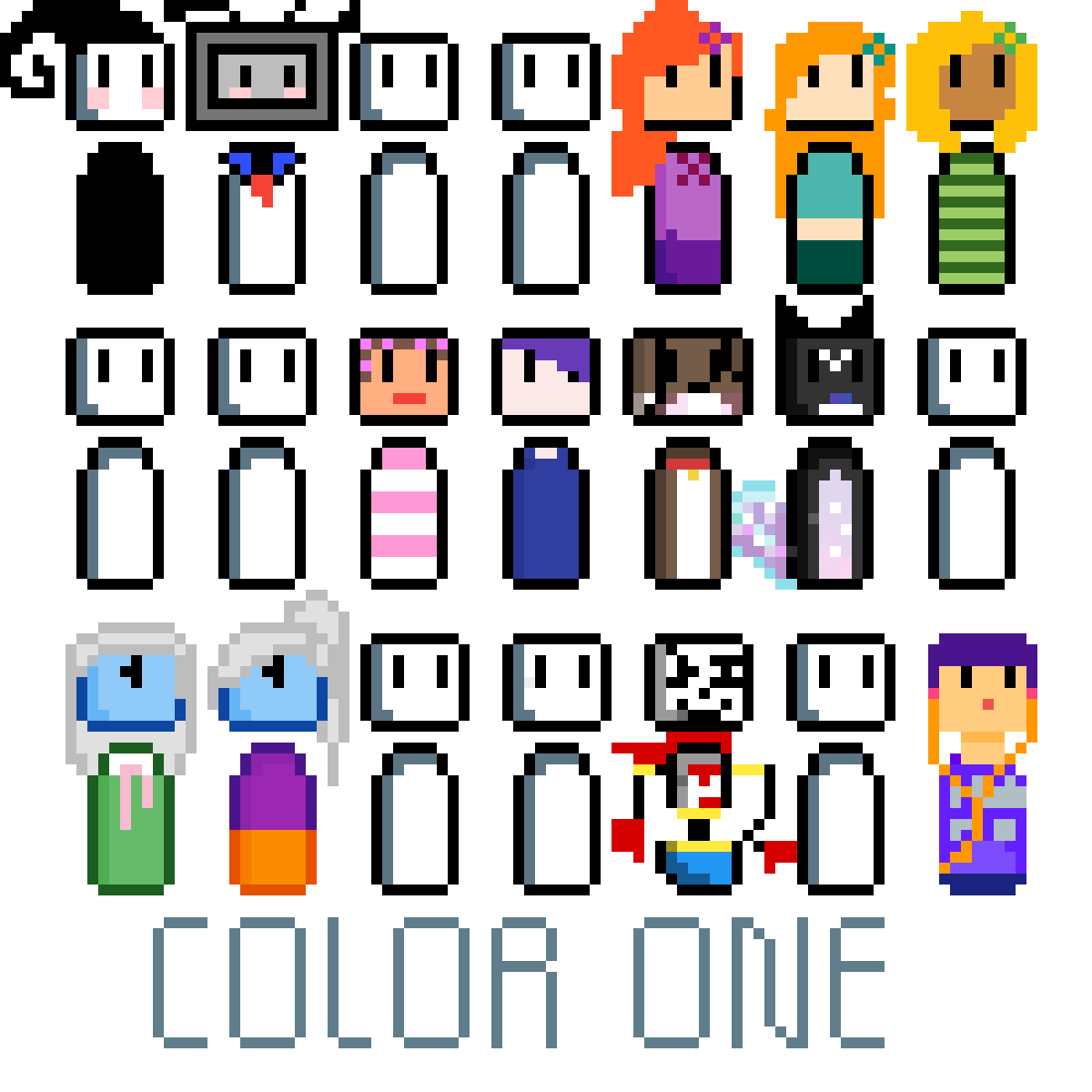 Editing My mermaids, without tails.... - Free online pixel art drawing