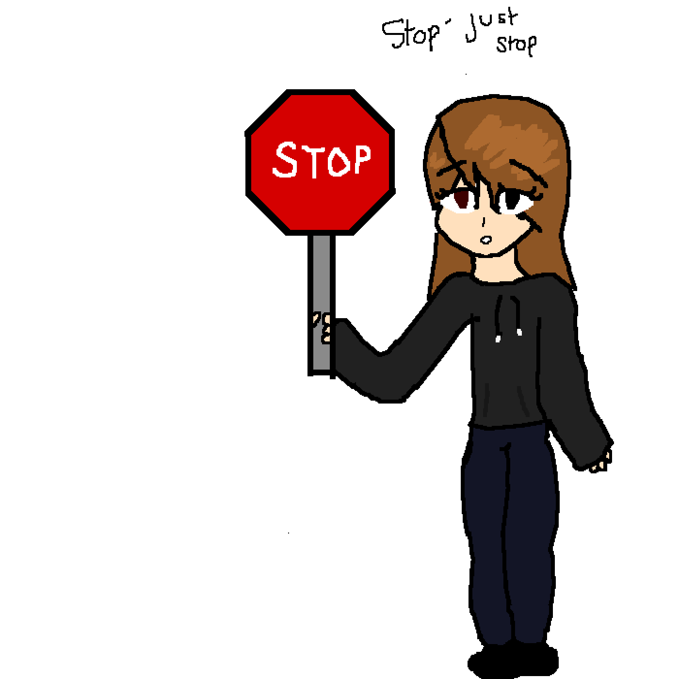 Pixilart STOP JUST STOP by kmpywinter