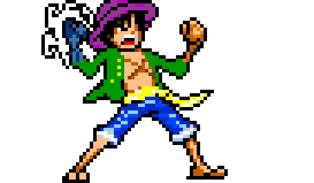 Pixilart - Monkey D.Luffy swagger by The-Black-Pixel