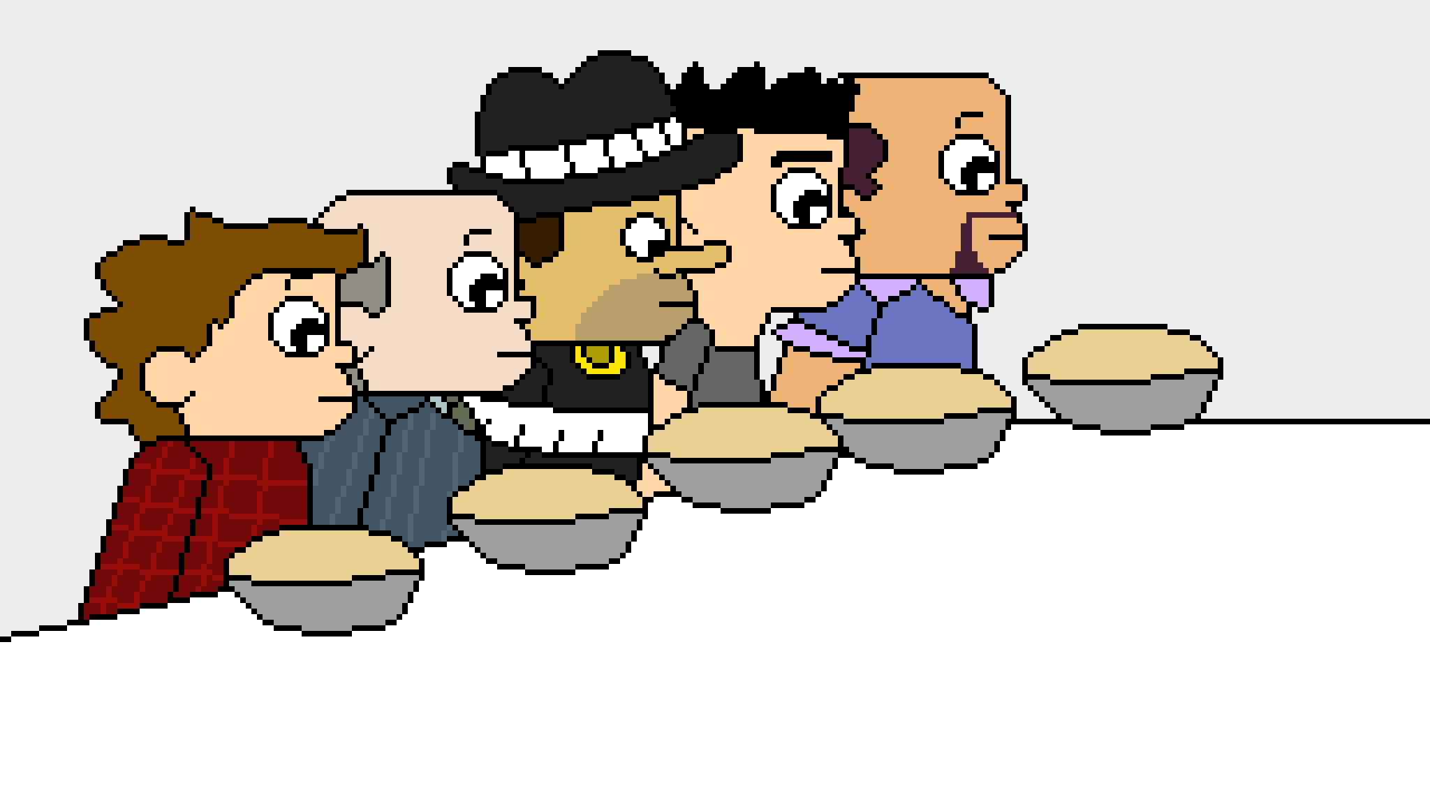 Pixilart Pie Eating Contest Scene by Tanyakhis