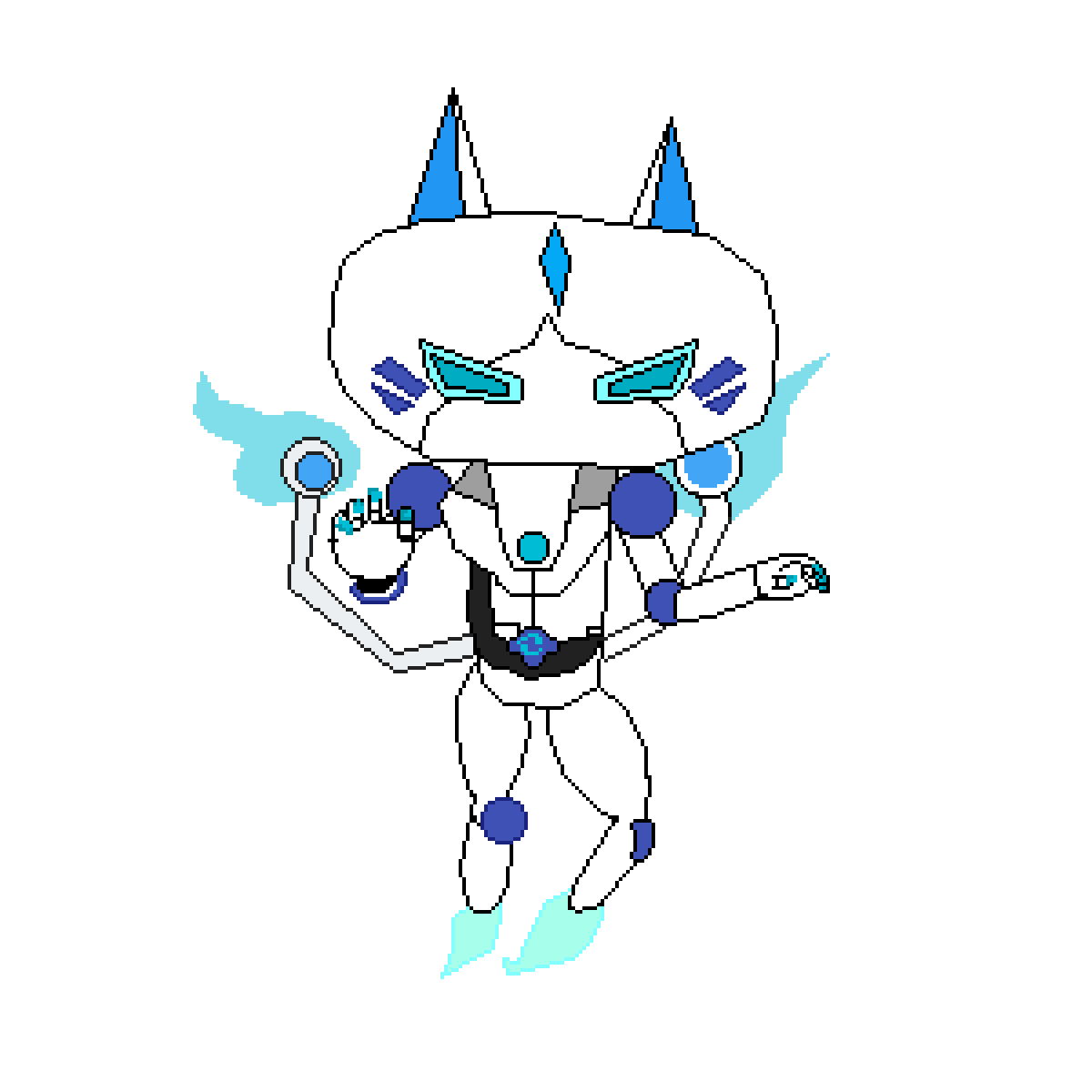 Pixilart - Ultimate Robonyan without shading by Galtis