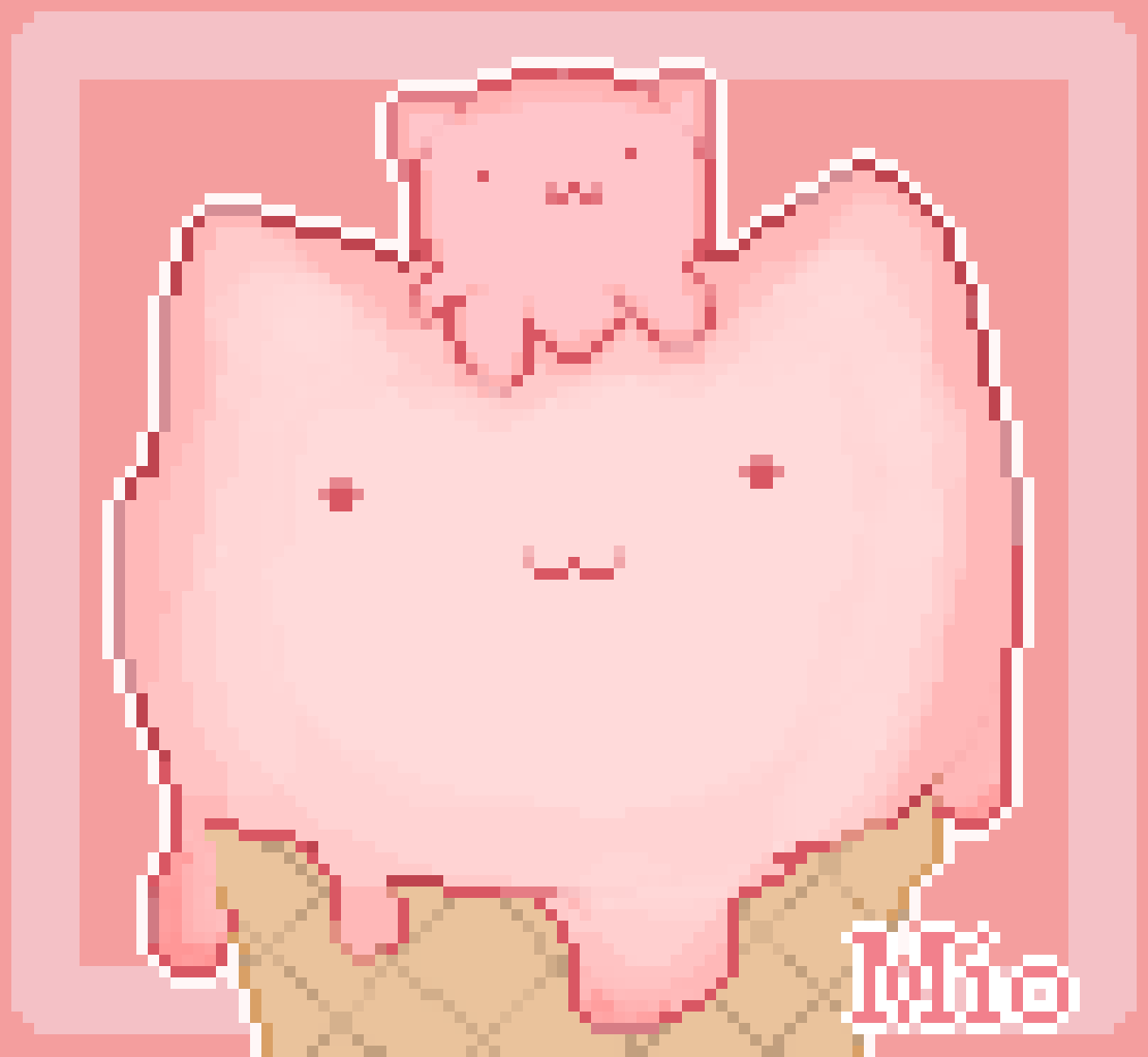 Pixilart Ice cream cat by Mioko