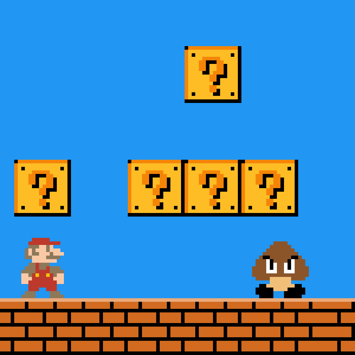 Pixilart - Mario At 100x100 by Art-Man, image size:1200x1200