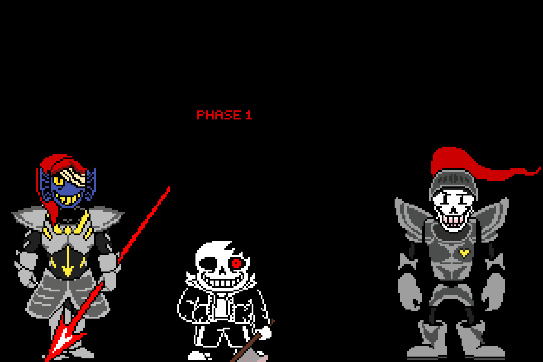 Pixilart - horrortale trio by ink-man